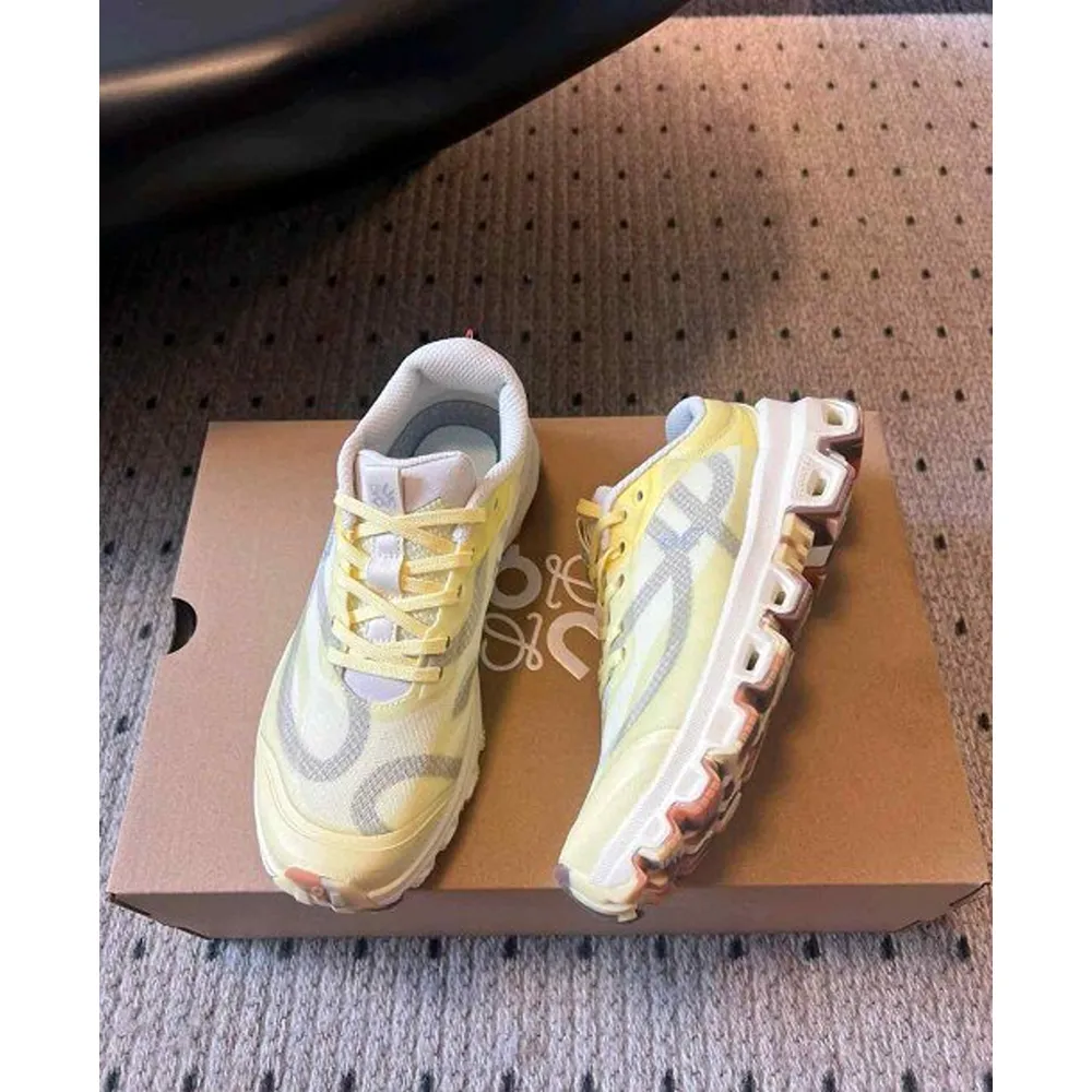 First Copy On Running Cloud Venture X Loewe Yellow Tan Grey Shoes For Men (BSF1049)