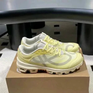 First Copy On Running Cloud Venture X Loewe Yellow Tan Grey Shoes For Men (FT1140)