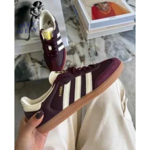 Premium Adidas Samba Og Maroon Shoes For Men (FT1149)