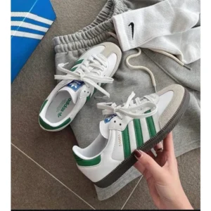 Premium Adidas Samba White Green Shoes For Men (FT1178)