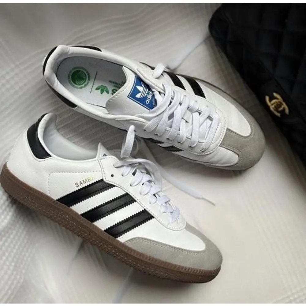 Premium Adidas Samba White To Black Shoes For Men (FT1141)