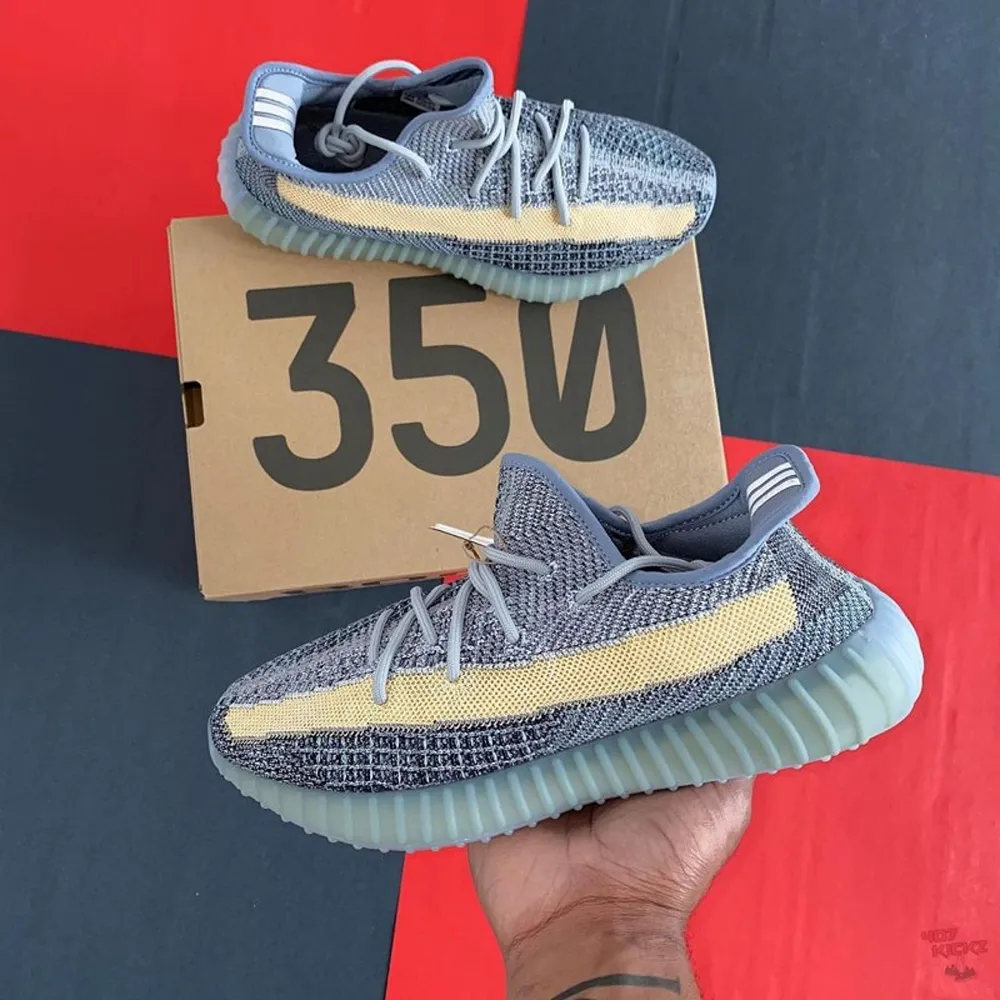 Premium Adidas Yeezy 350 V2 Ash Blue Shoes For Men (CSO1877)