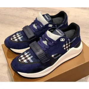 Premium Burberry Ramsey Sneakers Canvas Low Top Trainers For Men (LAB1611)