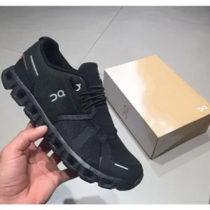 Premium On Cloud 5 Waterproof Running Full Black Shoes For Men (FT1176)