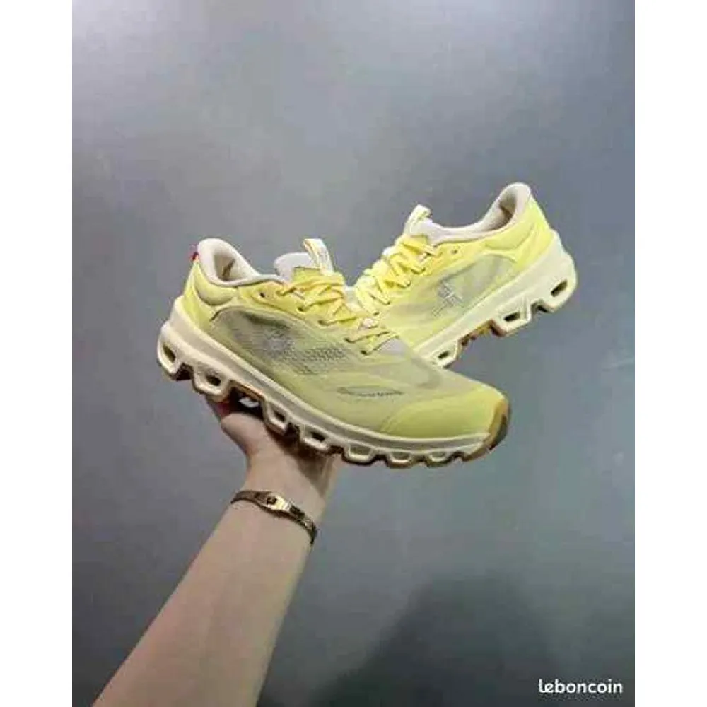 Premium On Running Cloud Venture X Loewe Yellow Tan Grey Shoes For Men (BSF1049)