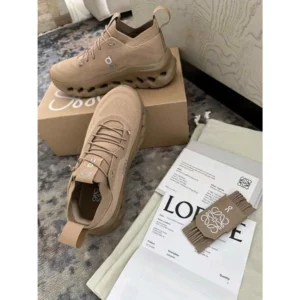 Premium On Running X Loewe Cloudtilt Dark Sand Sneakers For Men (FT1142)