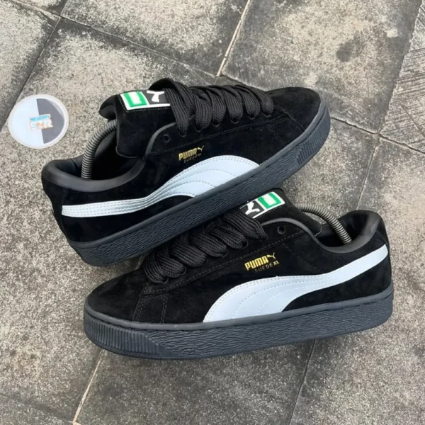 Premium Puma Suede Xl Black Silver Shoes For Men (CSO1886)