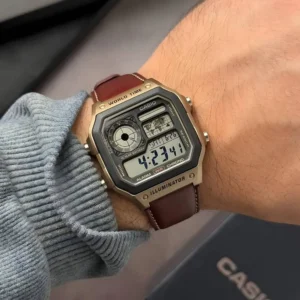 Stylish Casio AE1200 Illuminator Watch Light Brown For Men (CSO1660)