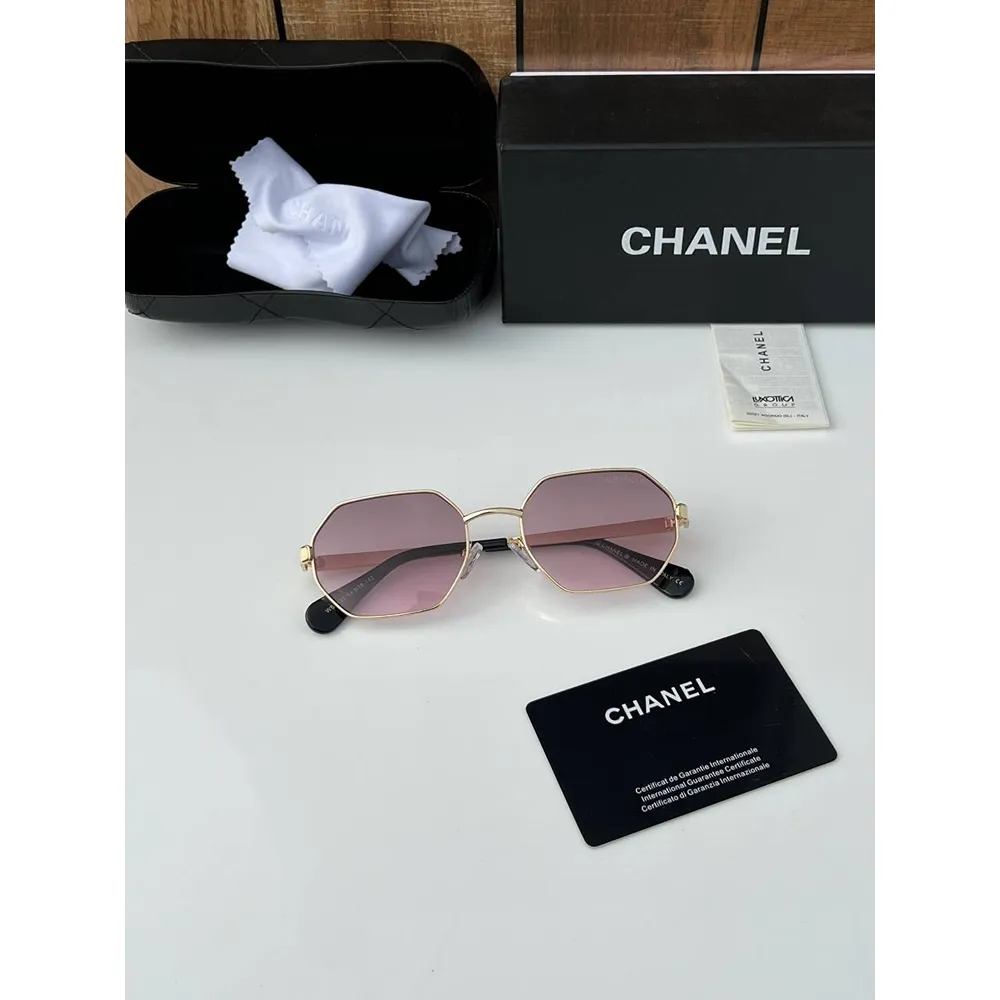 Stylish Chanel Sunglasses Gold Pink (CSO1762) Stylish Chanel Sunglasses Gold Pink (CSO1762)