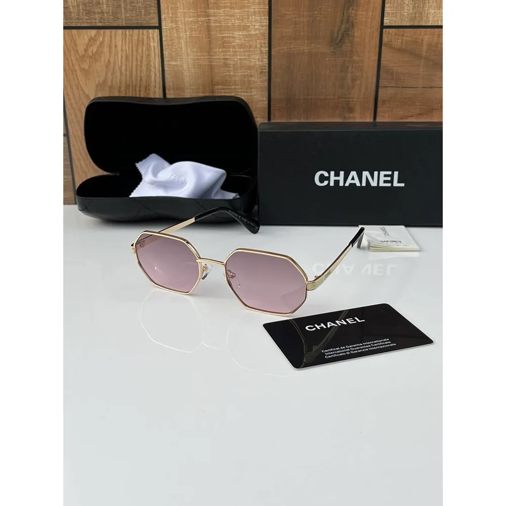 Stylish Chanel Sunglasses Gold Pink (CSO1762) Stylish Chanel Sunglasses Gold Pink (CSO1762)