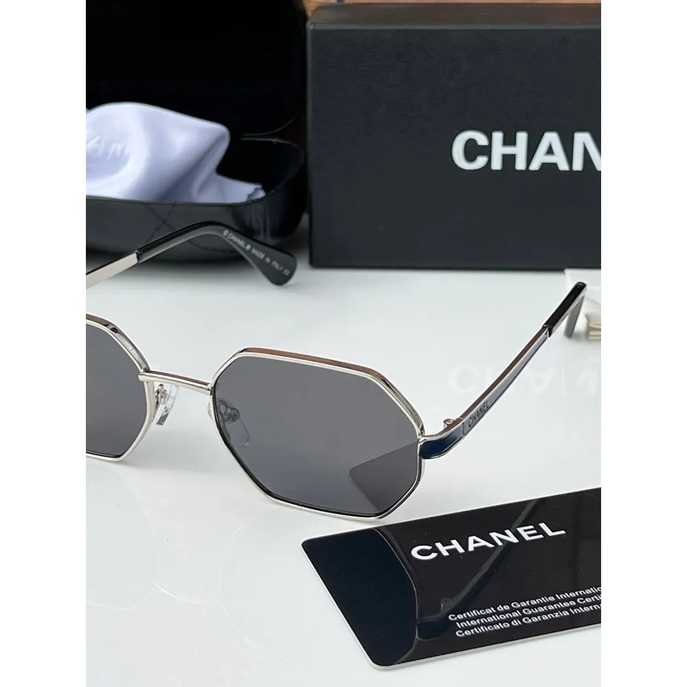 Stylish Chanel Sunglasses Silver Black (MGC103) Stylish Chanel Sunglasses Silver Black (MGC103)