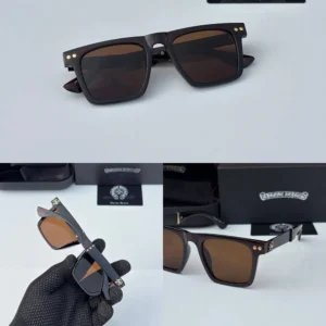Stylish Chrome Heart Sunglasses Brown (CSO1797)