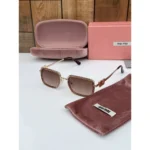 Stylish Miu Miu Sunglasses Gold Peach Brown (CSO1760)