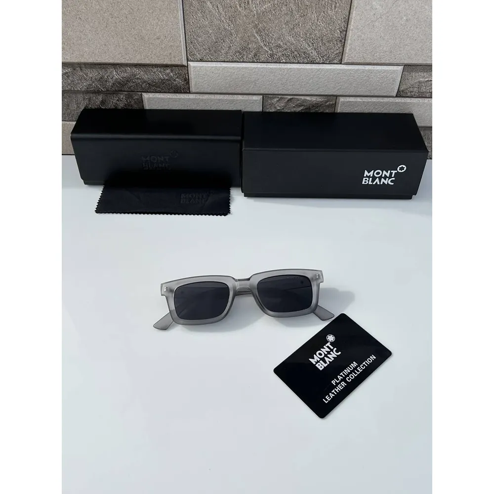 Stylish Mont Blanc Sunglasses Grey Black (CSO1727) Stylish Mont Blanc Sunglasses Grey Black (CSO1727)