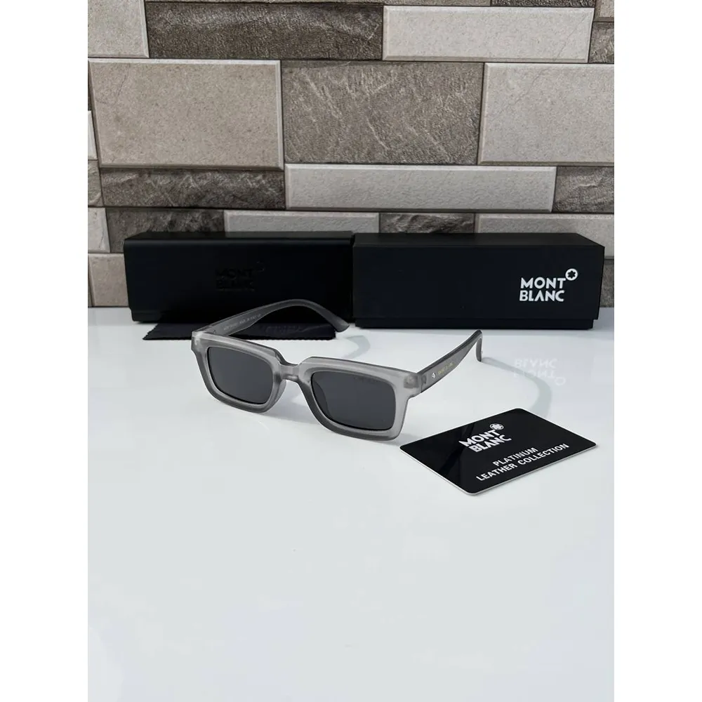 Stylish Mont Blanc Sunglasses Grey Black (CSO1727) Stylish Mont Blanc Sunglasses Grey Black (CSO1727)