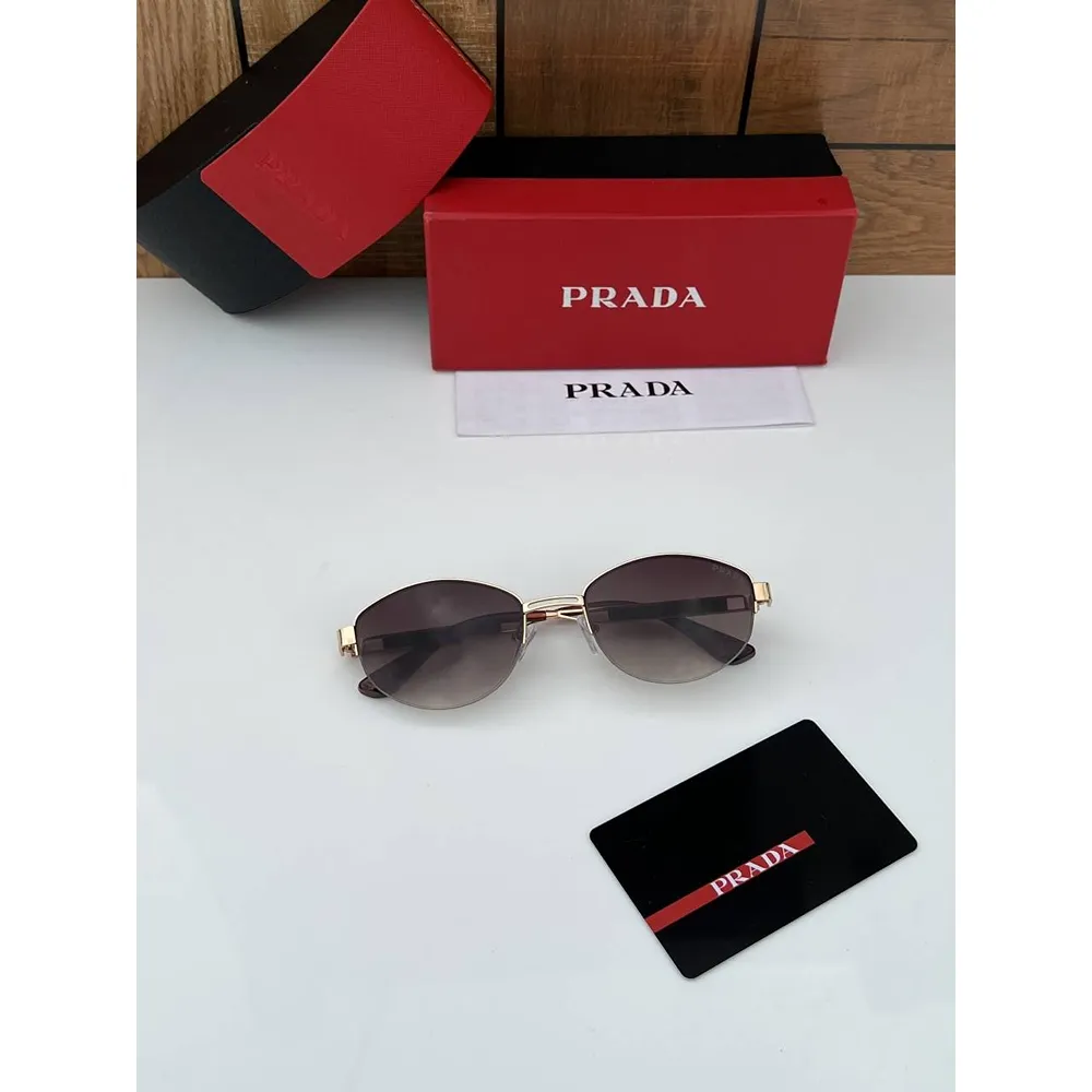 Stylish Prada Sunglasses Gold Brown (CSO1722) Stylish Prada Sunglasses Gold Brown (CSO1722)