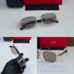 Stylish Prada Sunglasses Golden Grey (CSO1754)