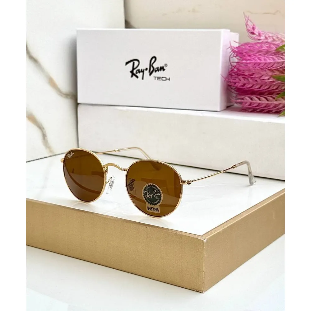 Stylish Rayban Sunglasses Golden Brown (CSO1749) Stylish Rayban Sunglasses Golden Brown (CSO1749)