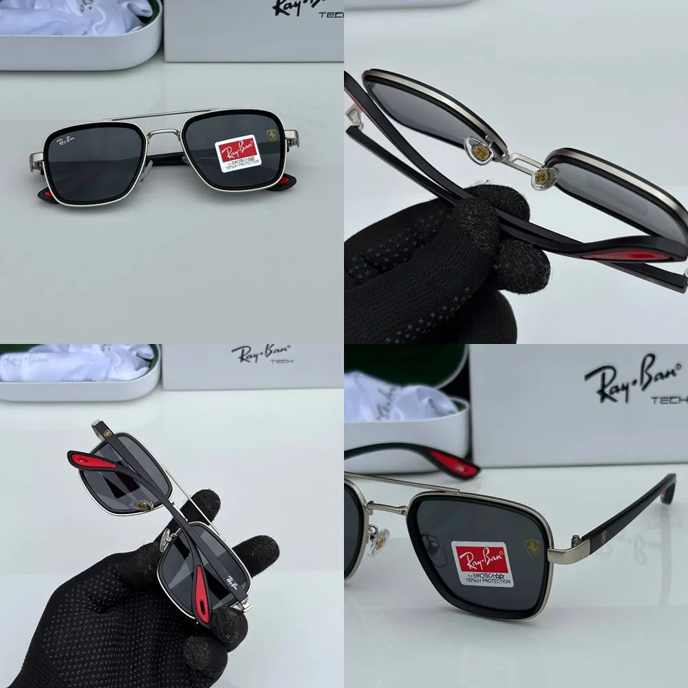 Stylish Rayban Sunglasses Silver Black (CSO1766) Stylish Rayban Sunglasses Silver Black (CSO1766)