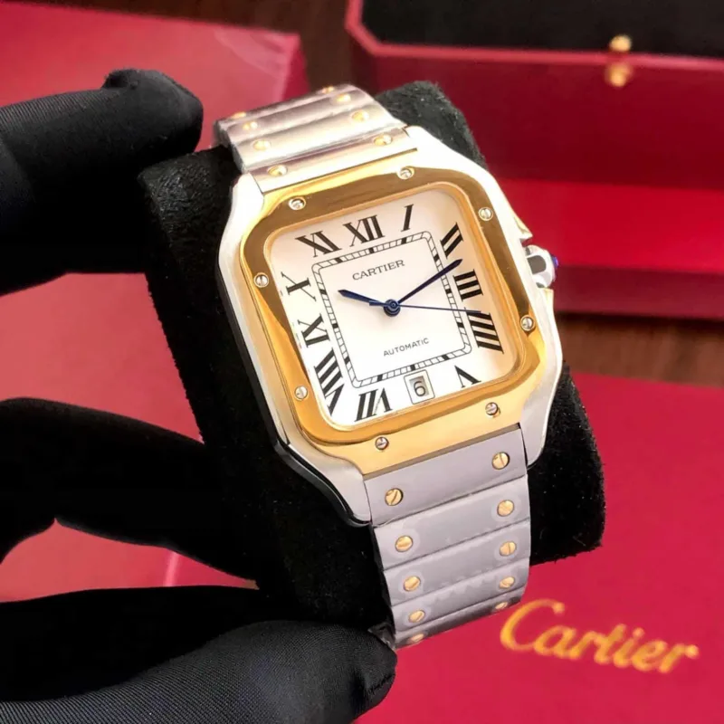 CARTIER DE SANTOS CLASSIC 7AA ULTRA PREMIUM AUTOMATIC WHITE DIAL