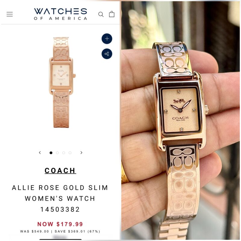 COACH ALLIE SLIM ROSEGOLD PREMIUM