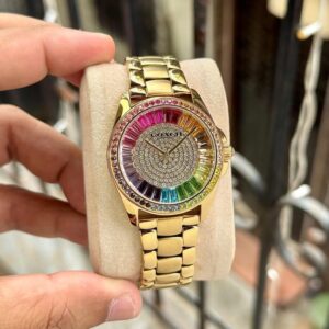 COACH GREYSON RAINBOW CRYSTAL DIAL STAINLESS STEEL