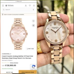 Coach Mother Pearl Analog