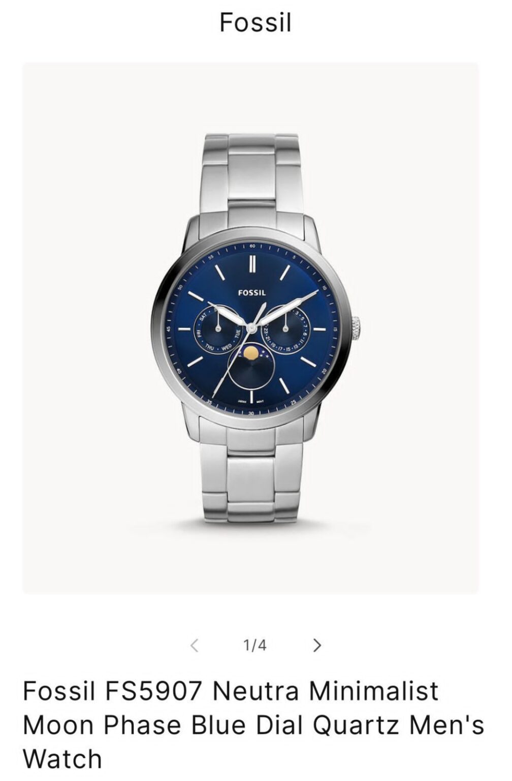 Fossil Silver Chronograph
