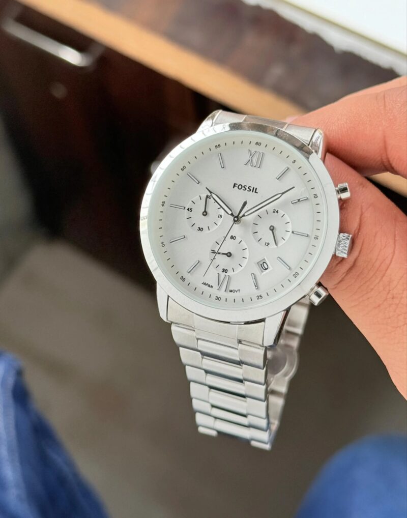 FOSSIL SLIM NEUTRA CHRONOGRAPH WHITE DIAL