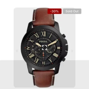 FOSSIL STAINLESS STEEL 7AAA PREMIUM BLACK