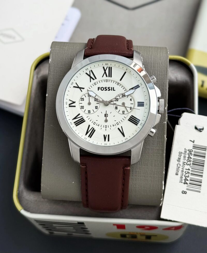 FOSSIL STAINLESS STEEL 7AAA PREMIUM WHITE DIAL FOSSIL STAINLESS STEEL 7AAA PREMIUM WHITE DIAL