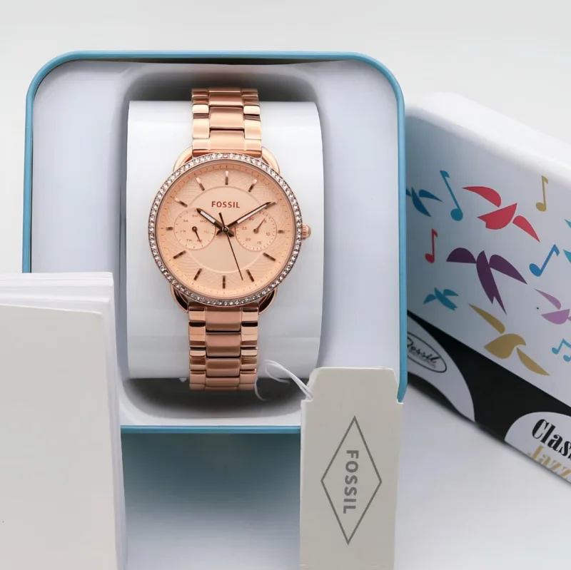 FOSSIL TAILOR’S STAINLESS STEEL ROSEGOLD 7AA PREMIUM