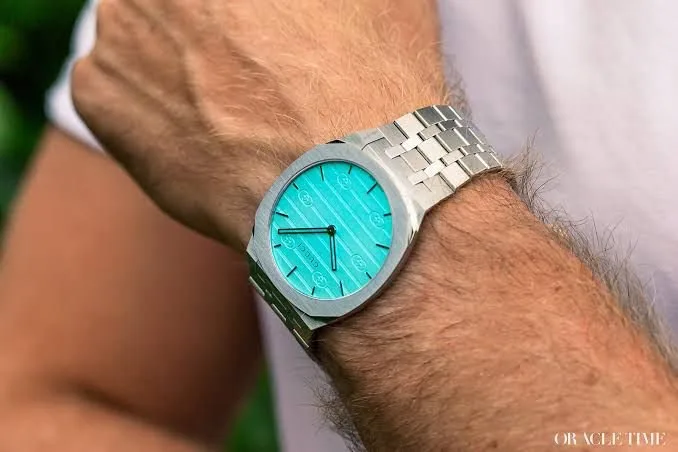 GUCCI 25H SKY BLUE DIAL STAINLESS STEEL 7AA PREMIUM