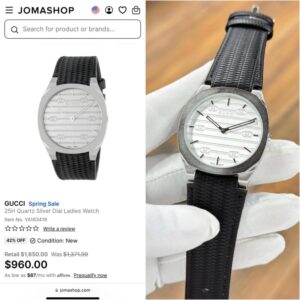 GUCCI YA163419 STAINLESS STEEL 7AA PREMIUM