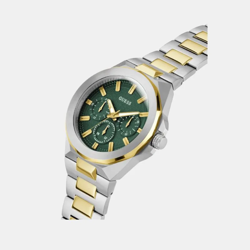 GUESS MULTIFUNCTION STAINLESS STEEL GREEN DIAL 7AAA