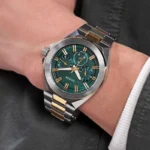 GUESS MULTIFUNCTION STAINLESS STEEL GREEN DIAL 7AAA