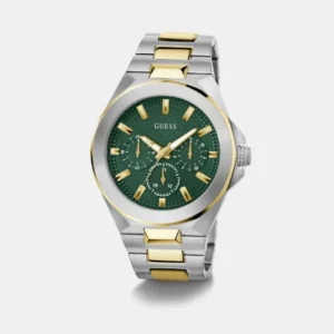 GUESS MULTIFUNCTION STAINLESS STEEL GREEN DIAL 7AAA