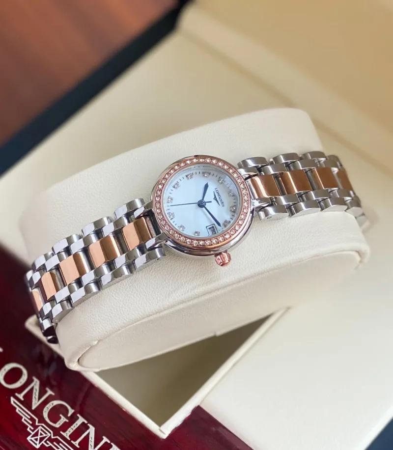 LONGINES PRIMALUNA 7AA PREMIUM SILVER ROSEGOLD LONGINES PRIMALUNA 7AA PREMIUM SILVER ROSEGOLD