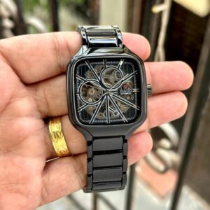 RADO TRUE SQUARE SKELETON OPEN HEART AUTOMATIC BLACK